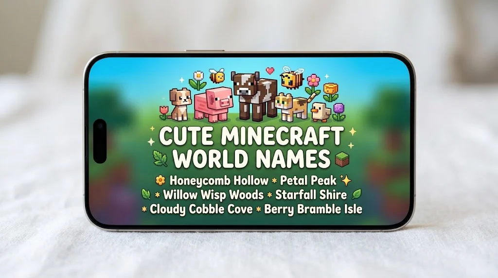 cute minecraft world names