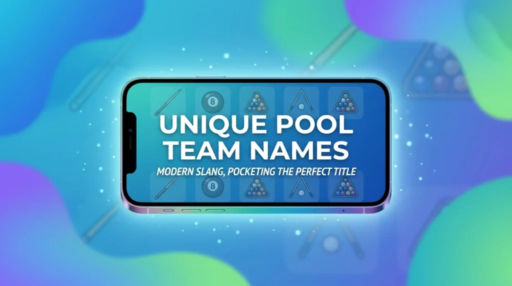 unique pool team names